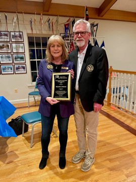 Michelle with Distinguished Commodore of the Potomac 2023 award